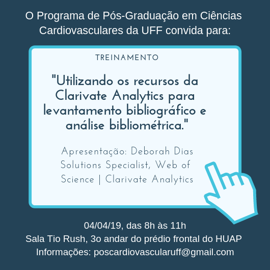 Treinamento em base de dados para a UFF – 04/04/19, 8h, Sala Tito Rush.