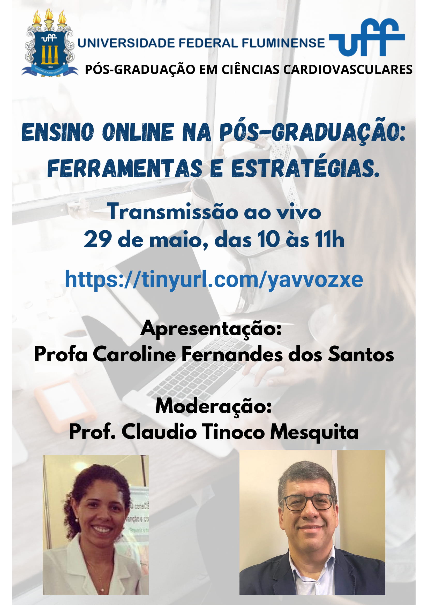 Ensino Online na Pós-Graduação: Ferramentas e Estratégias – Transmissão ao vivo – 29/05 – às 10h