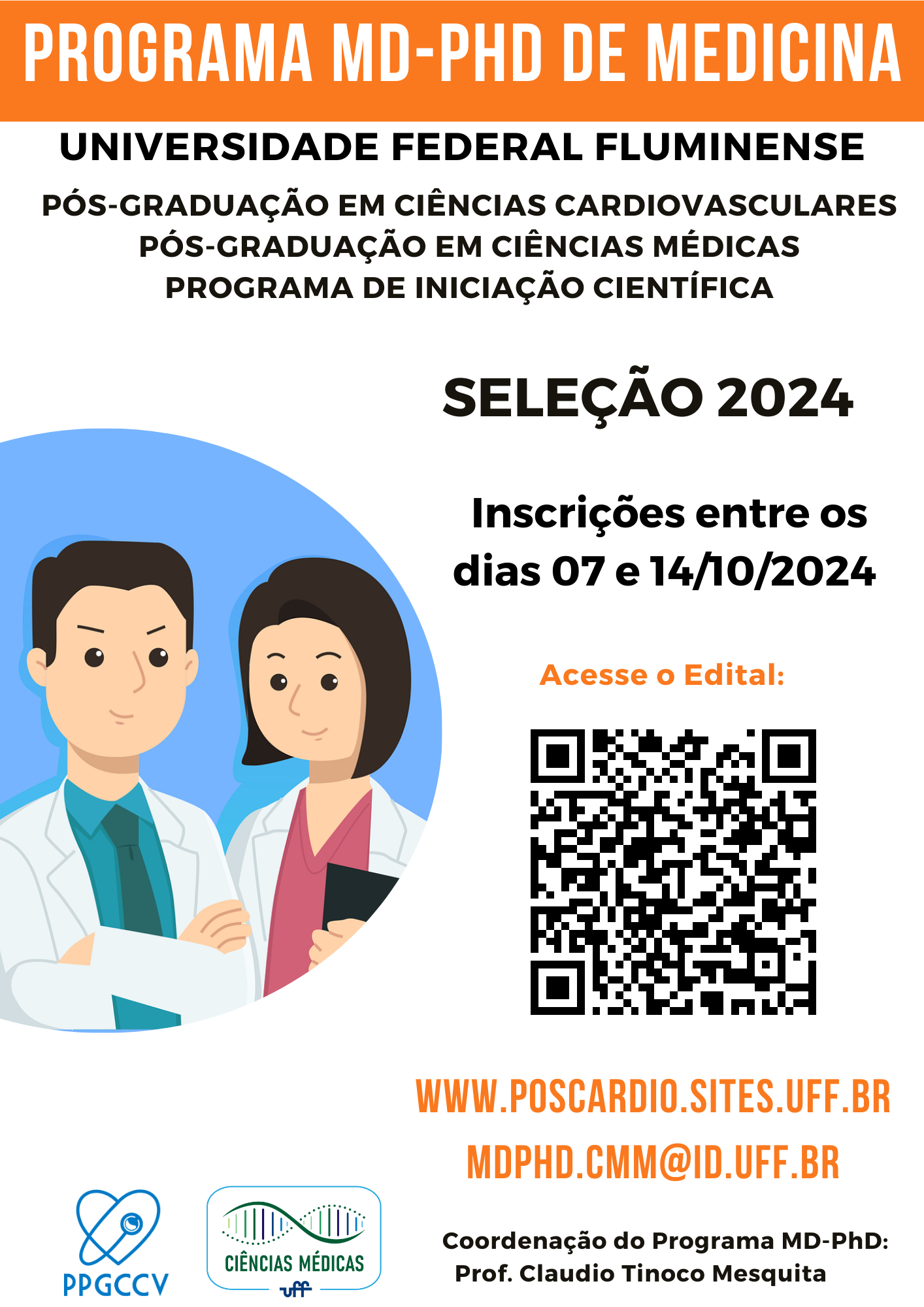 CHAMADA PARA O PROCESSO SELETIVO MD-PHD 2024/2 – Inscrições encerradas!